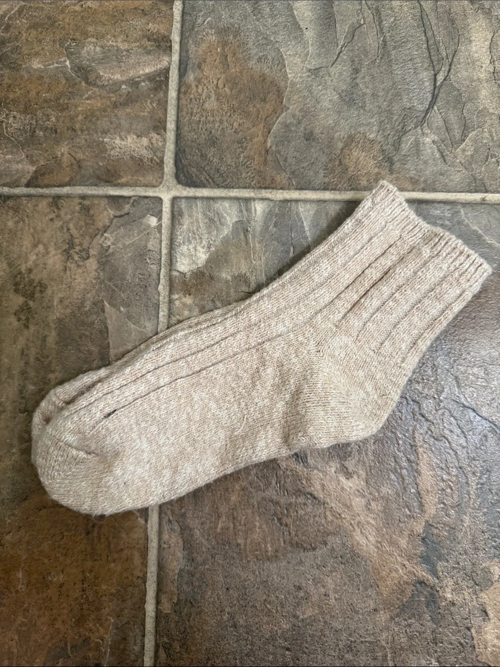 Ribbed Crew Socks Pack of 3 - Pink, Cream & Brown
